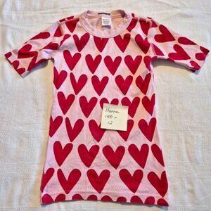 Hanna Andersson size 150 or 12 short sleeve pajama top tag name crossed out